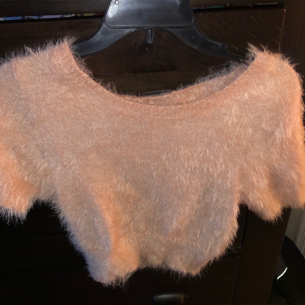 Pink furry top